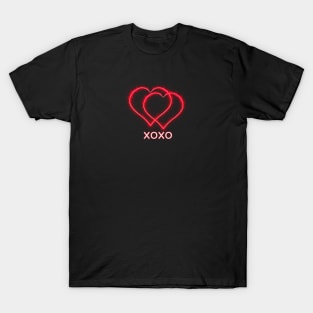 XOXO, hugs and kisses neon light sign T-Shirt